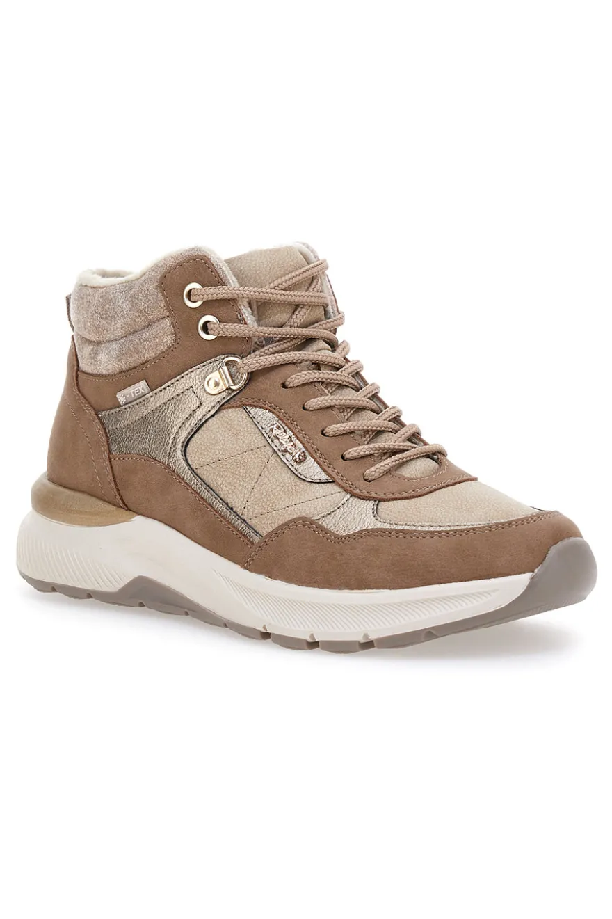 Sneakers alte beige con interno caldo e zip laterale Relife 25807B04R