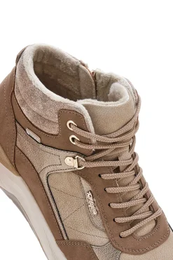 Sneakers alte beige con interno caldo e zip laterale Relife 25807B04R