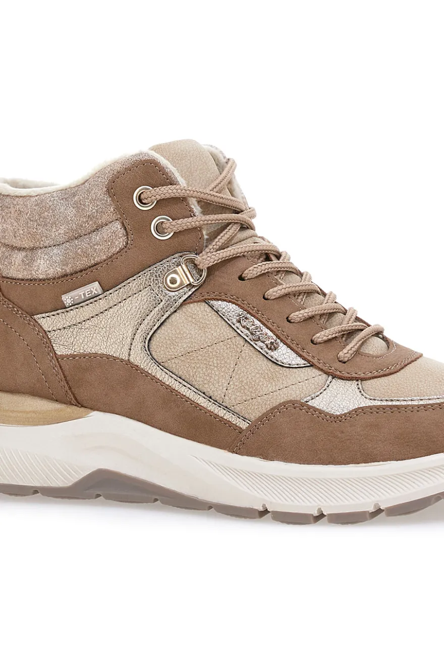 Sneakers alte beige con interno caldo e zip laterale Relife 25807B04R