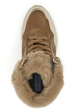 Sneakers alte beige con inserti in eco pelliccia Laura biagiotti 9257