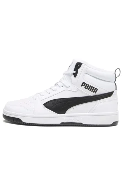Sneakers alte bianche con dettagli neri Rebound V6 Puma