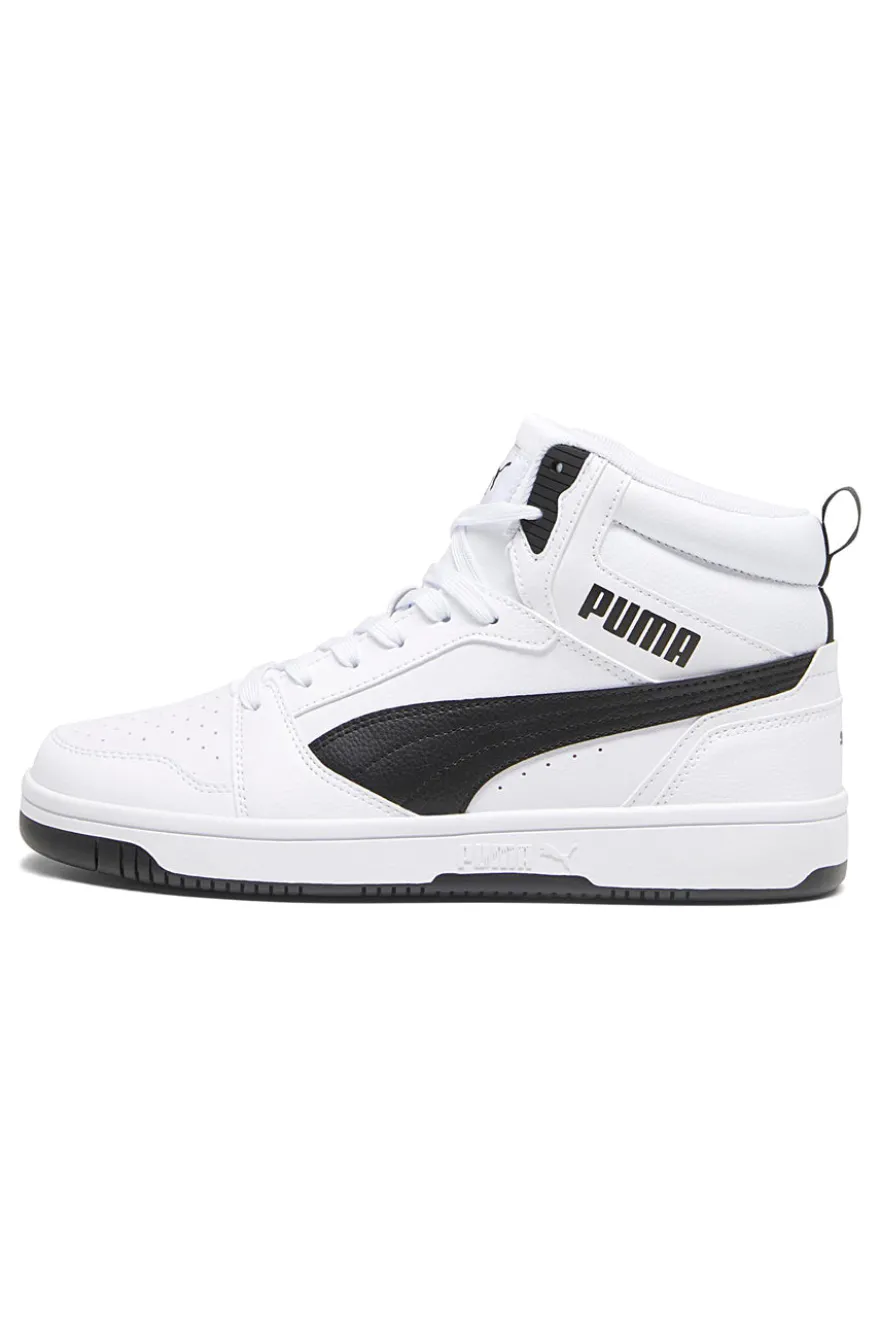 Sneakers alte bianche con dettagli neri Rebound V6 Puma