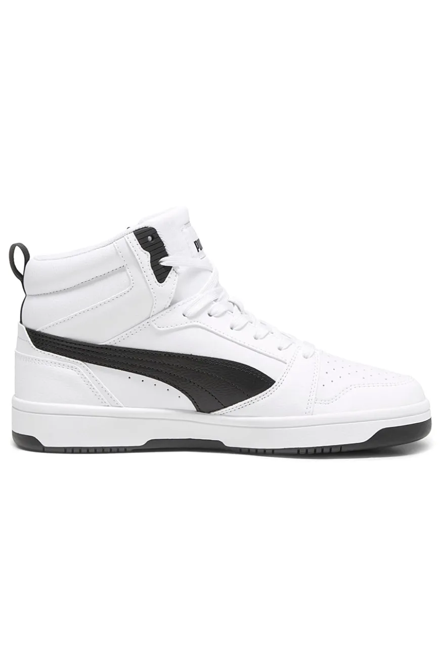 Sneakers alte bianche con dettagli neri Rebound V6 Puma
