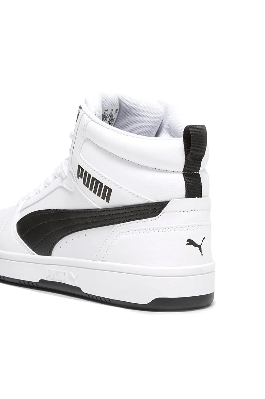 Sneakers alte bianche con dettagli neri Rebound V6 Puma