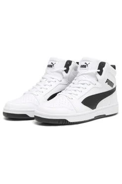 Sneakers alte bianche con dettagli neri Rebound V6 Puma