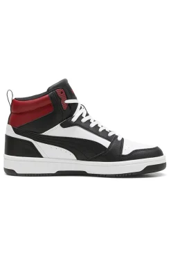 Sneakers Alte Bianche con dettagli neri e rossi Puma Rebound V6 39232624