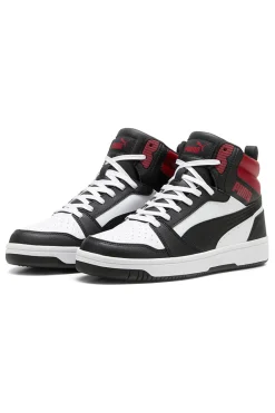 Sneakers Alte Bianche con dettagli neri e rossi Puma Rebound V6 39232624