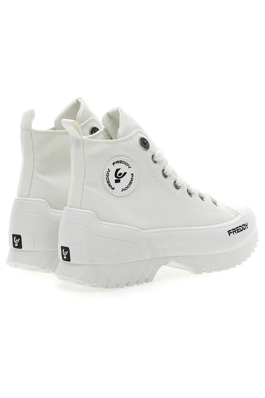 Sneakers Alte Bianche con Platform FREDDY FY7602