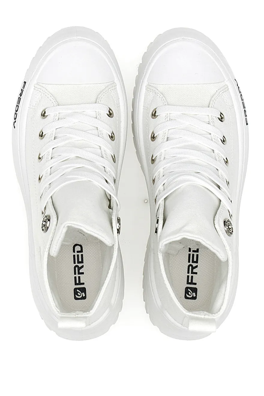 Sneakers Alte Bianche con Platform FREDDY FY7602