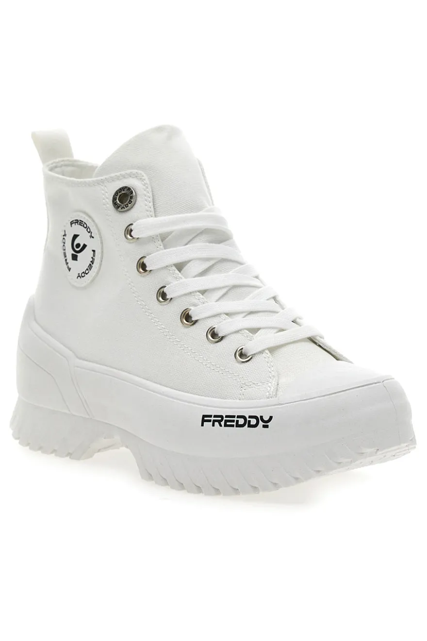 Sneakers Alte Bianche con Platform FREDDY FY7602
