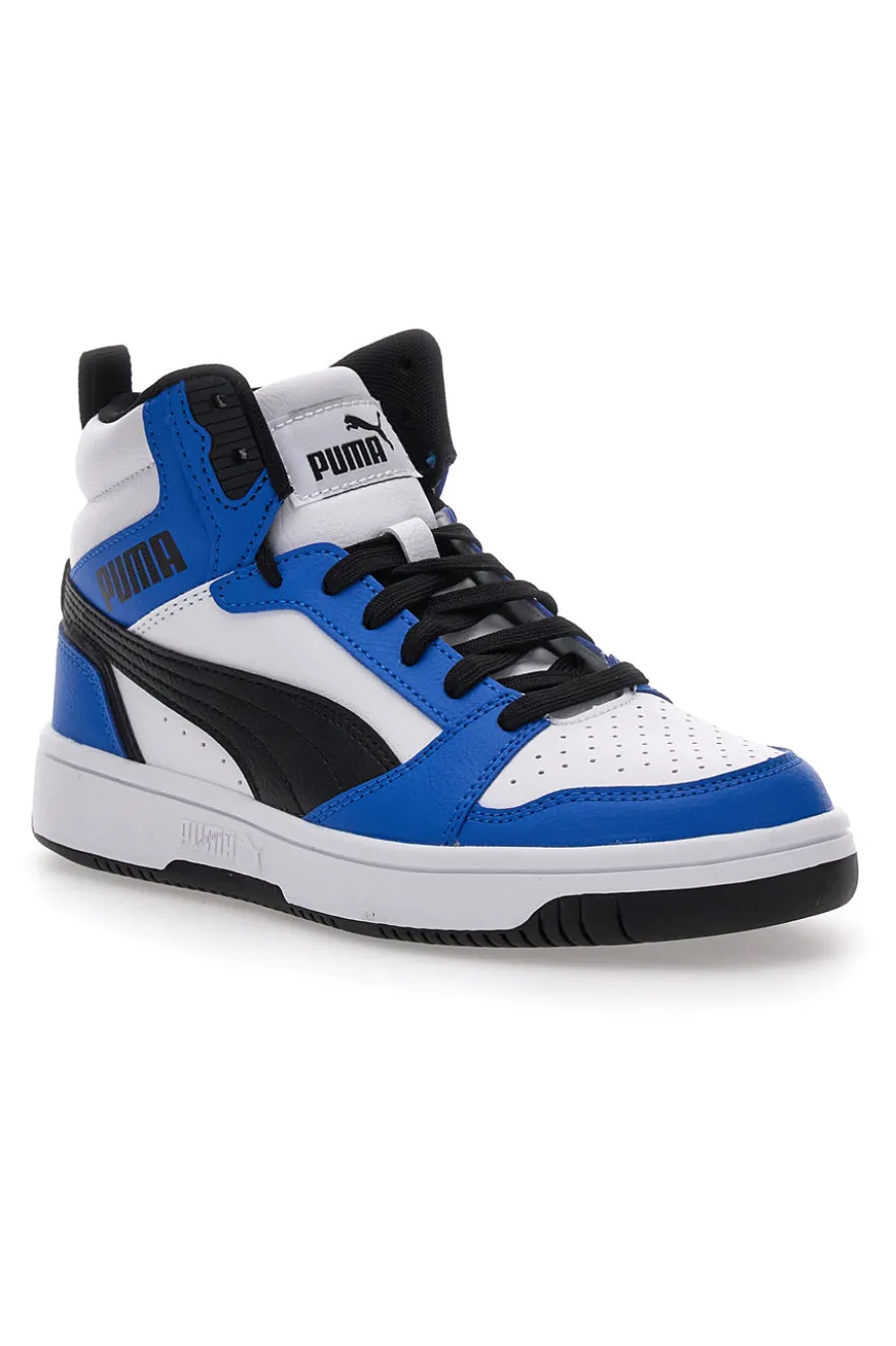 Sneakers alte Bianche e Blu Puma Rebound V6 mid