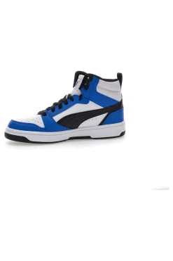 Sneakers alte Bianche e Blu Puma Rebound V6 mid