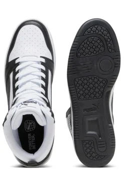 Sneakers Alte Bianche e Nere PUMA Rebound v6
