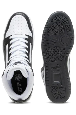 Sneakers alte bianche e nere Puma Rebound V6