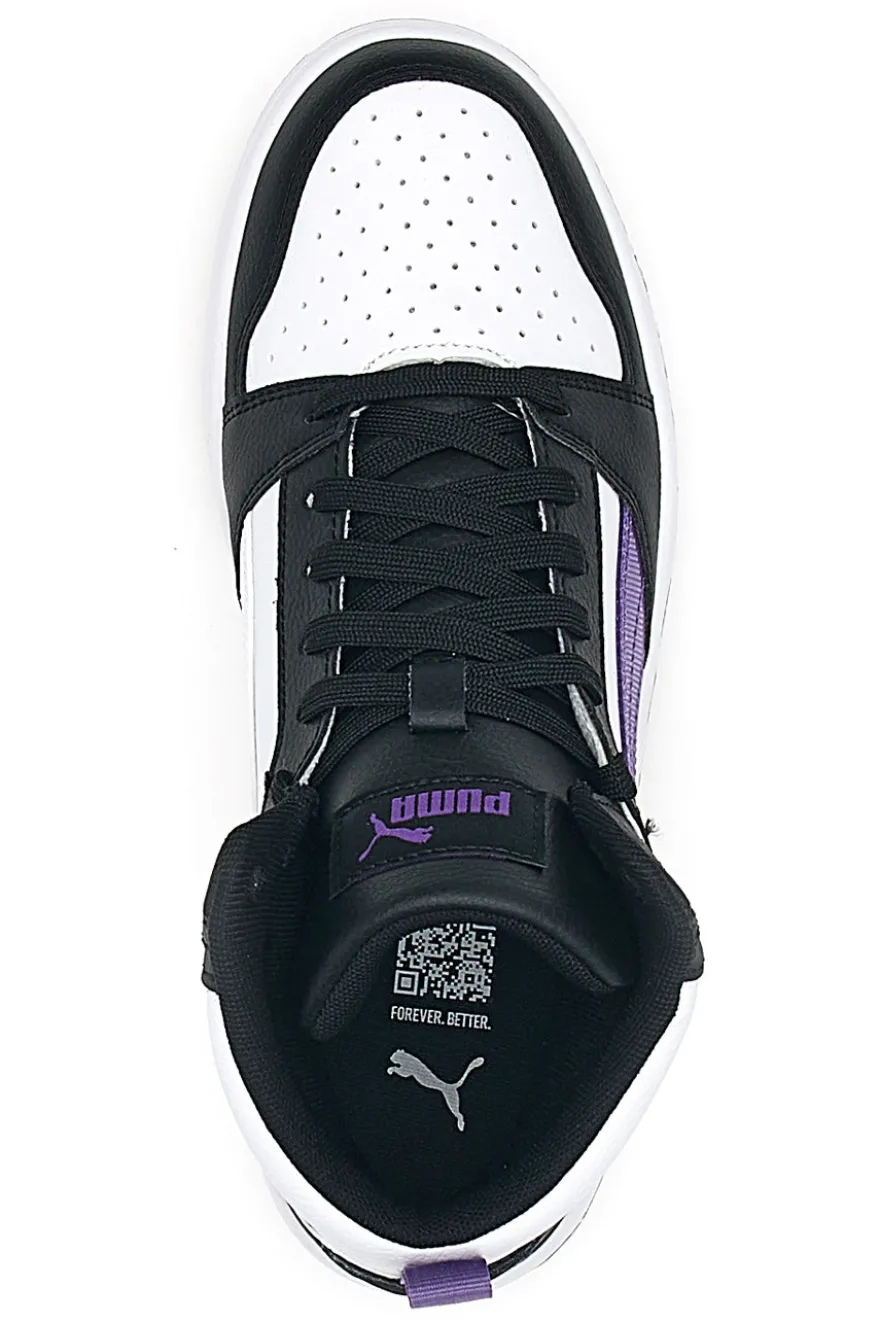 Sneakers Alte Bianche e Nere da Ragazzi Puma Rebound V6 Mid Deep Dive JR