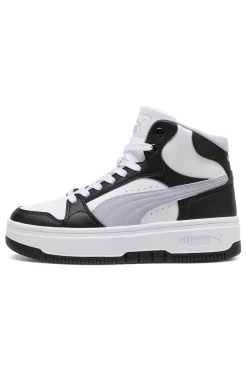 Sneakers alte bianche e nere suola flatform Rebound Femme Mid Puma