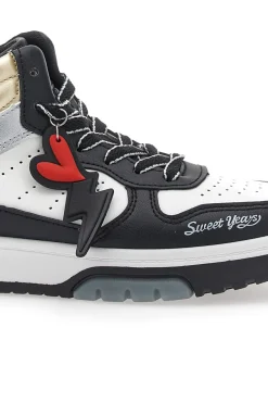Sneakers Alte Bianche e Nere Sweet Years 8580
