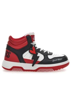 Sneakers Alte Bianche e Rosse Sweet Years 8580