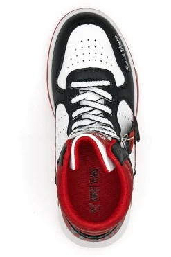 Sneakers Alte Bianche e Rosse Sweet Years 8580