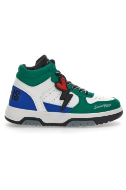 Sneakers Alte Bianche e Verdi Sweet Years 8580