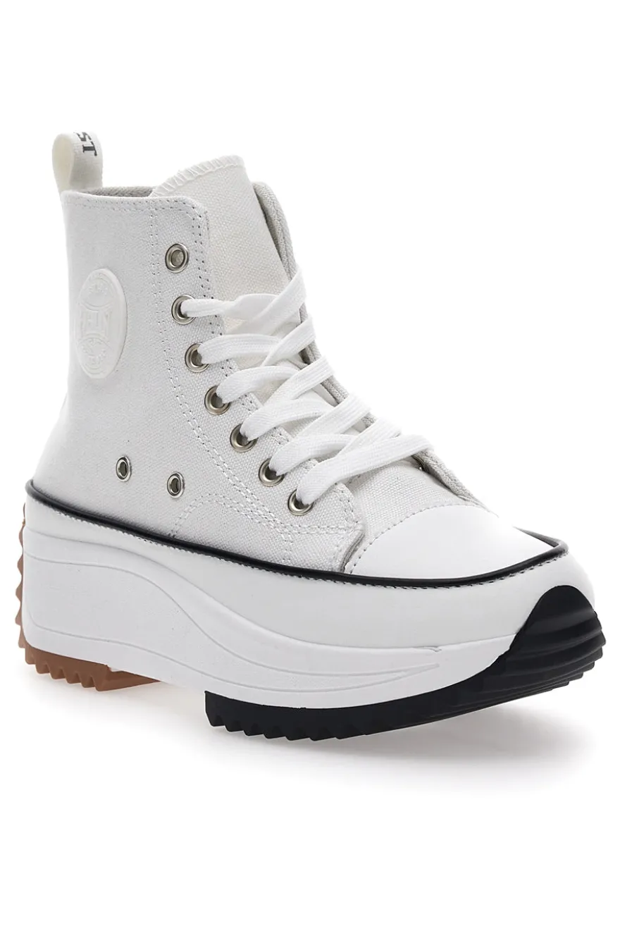 Sneakers Alte con Platform Bianche Everlast 02