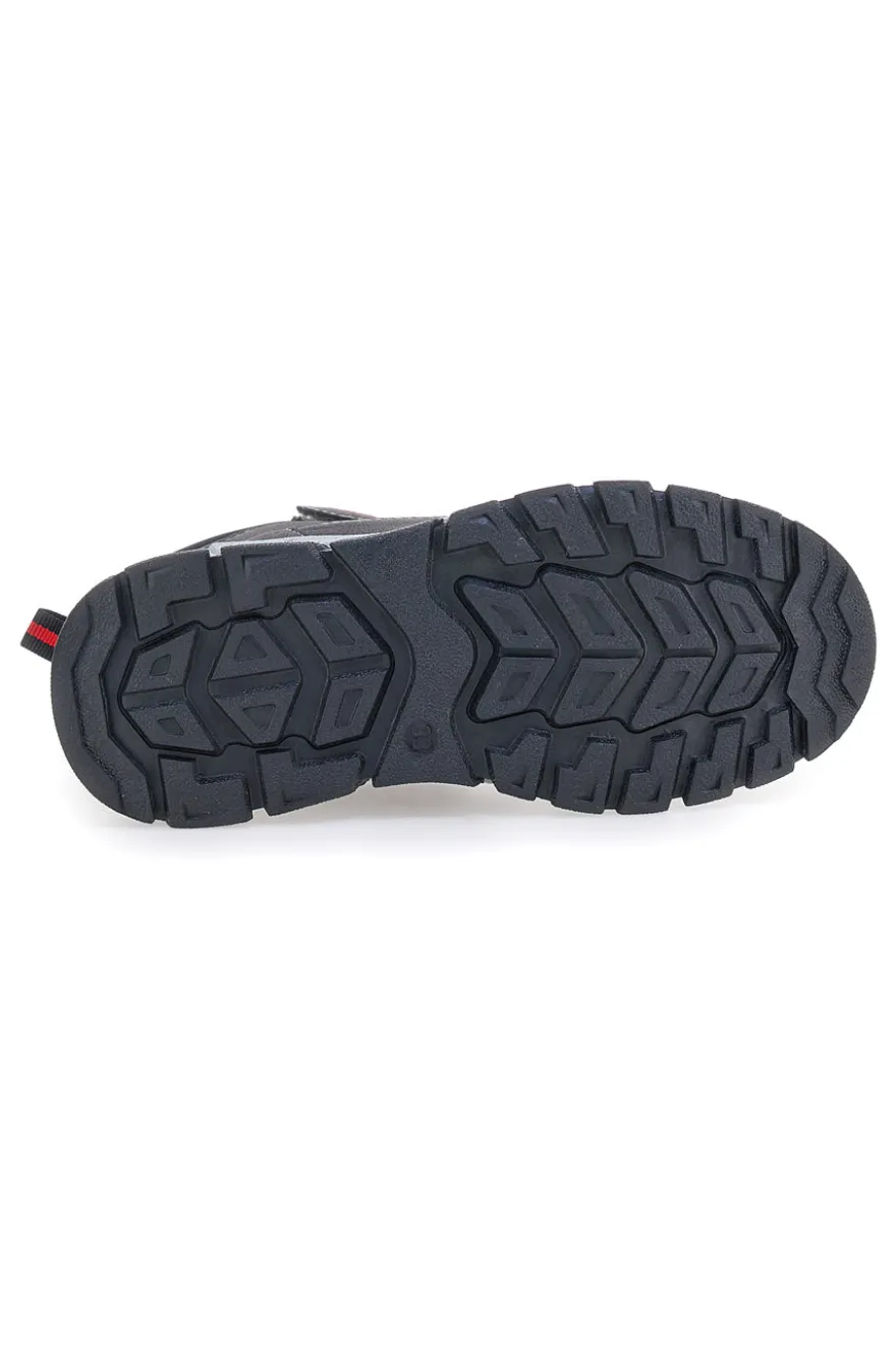Sneakers alte grigie con dettagli rossi e strappo Pitt Kids 125