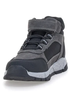 Sneakers alte grigie con dettagli rossi e strappo Pitt Kids 125