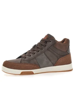 Sneakers alte marroni con dettagli in tessuto Carrera CAM233034867
