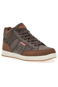 Sneakers alte marroni con dettagli in tessuto Carrera CAM233034867