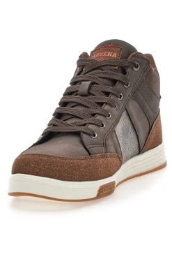 Sneakers alte marroni con dettagli in tessuto Carrera CAM233034867