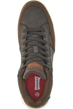 Sneakers alte marroni con dettagli in tessuto Carrera CAM233034867