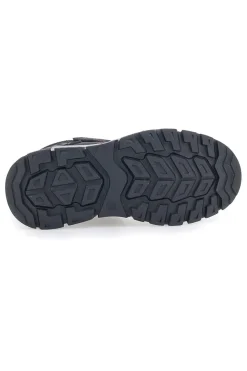 Sneakers alte nere con dettagli rossi e strappo Pitt Kids 129