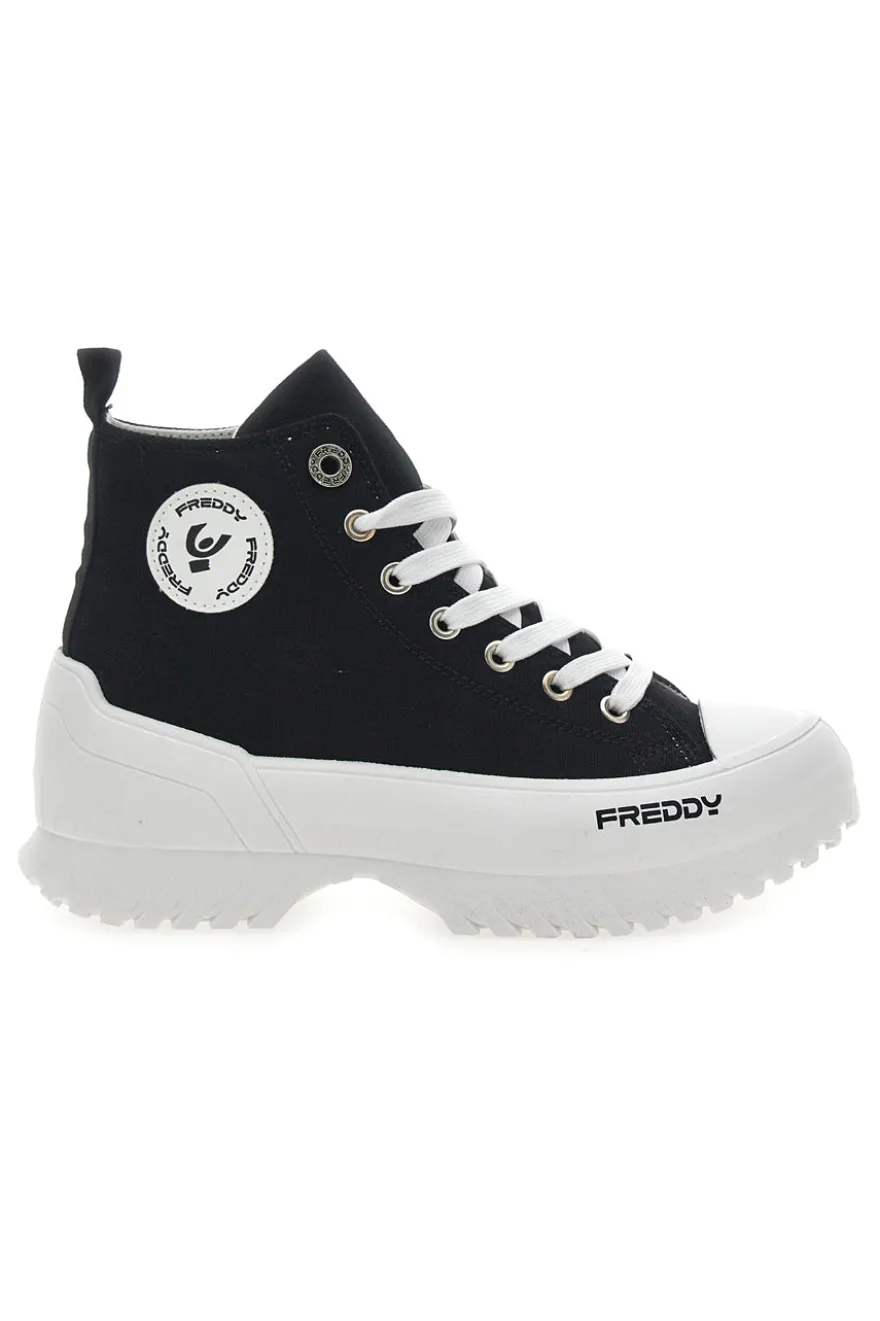 Sneakers Alte Nere con Platform Bianco FREDDY FY7602