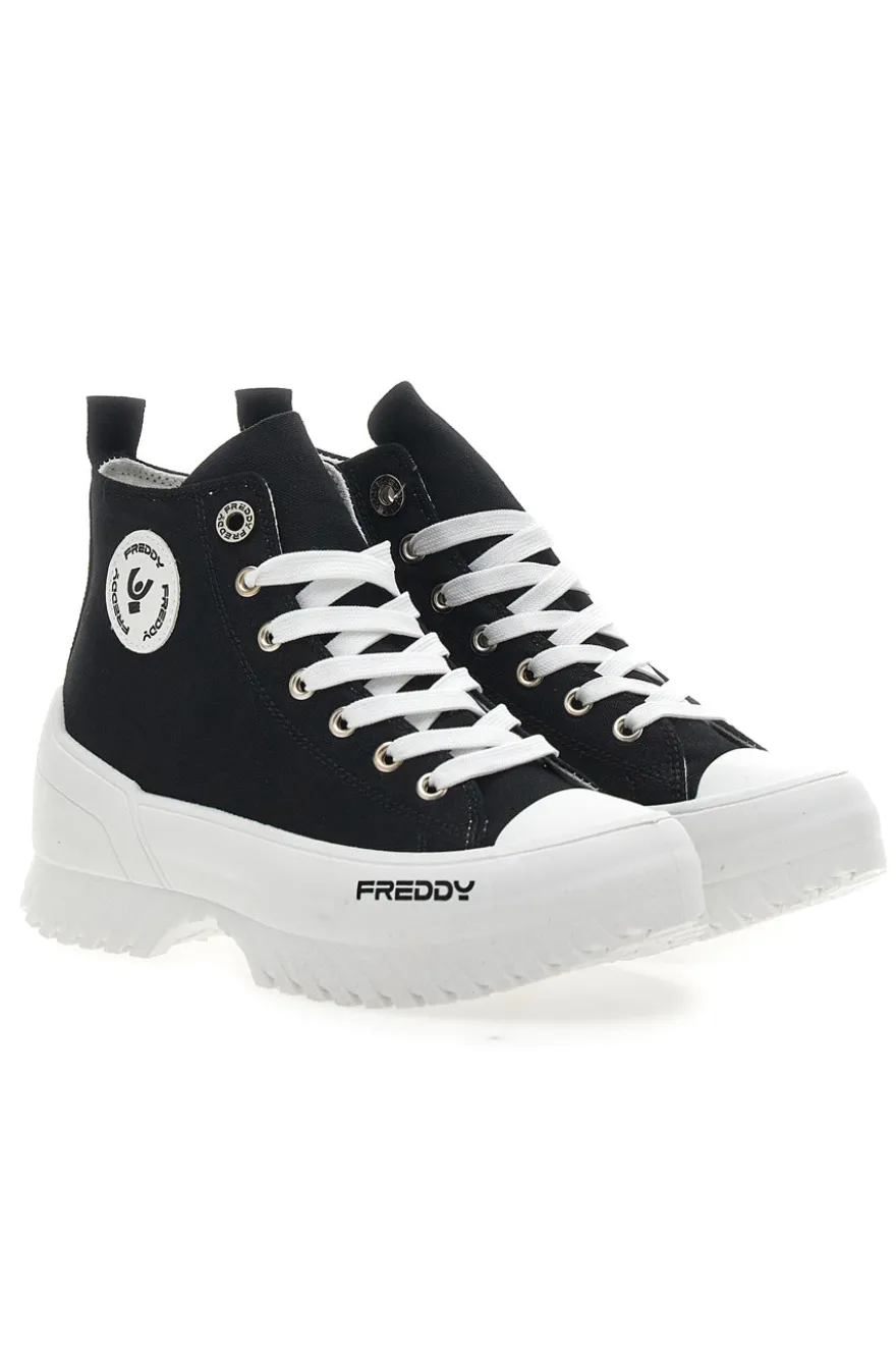 Sneakers Alte Nere con Platform Bianco FREDDY FY7602