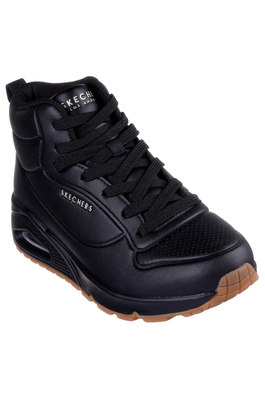 Sneakers alte nere con suola ammortizzata Air-Cooled Memory Foam Skechers Uno Stand High