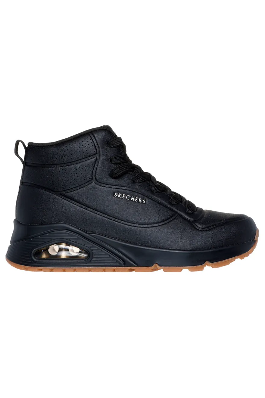 Sneakers alte nere con suola ammortizzata Air-Cooled Memory Foam Skechers Uno Stand High