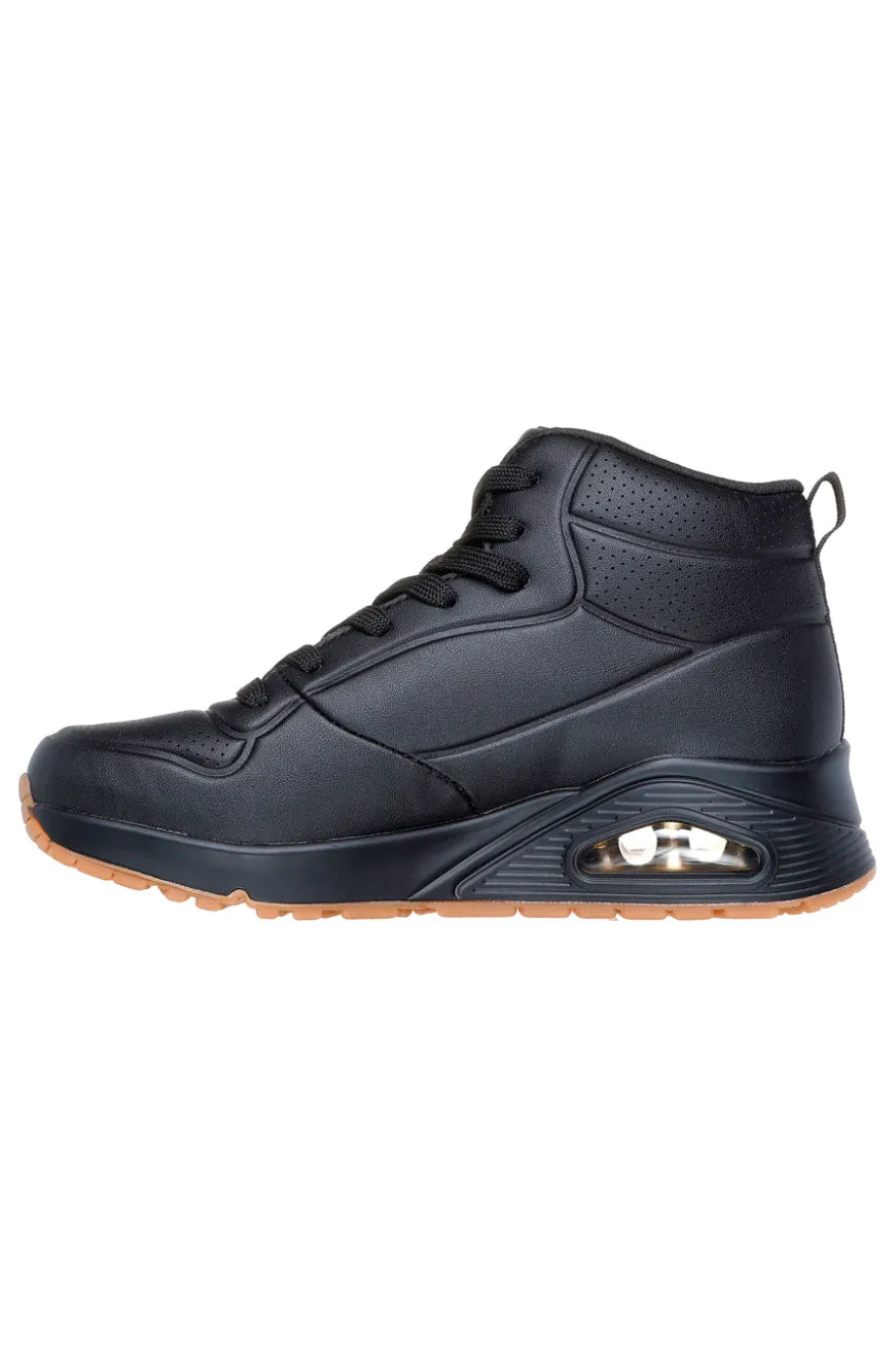 Sneakers alte nere con suola ammortizzata Air-Cooled Memory Foam Skechers Uno Stand High