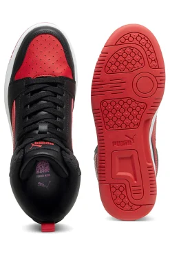 Sneakers Alte Nere e Rosse Puma Rebound V6 mid