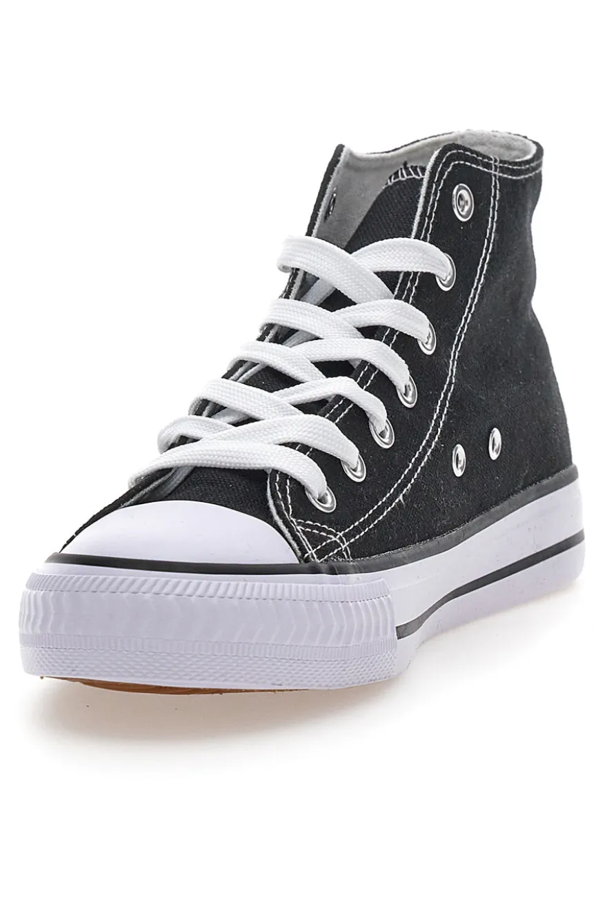 Sneakers alte nere in tela suola platform Original Marines 5014