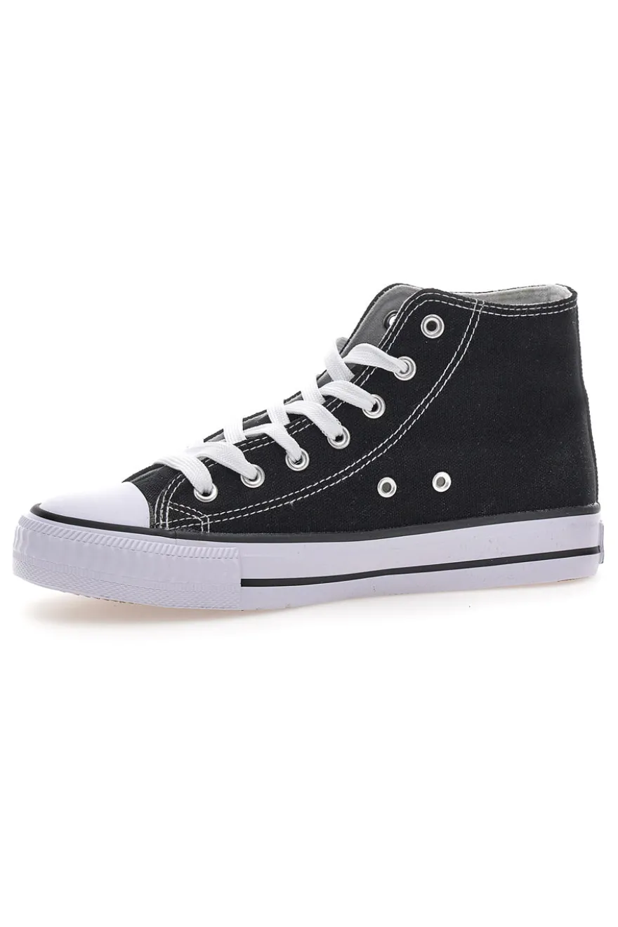Sneakers alte nere in tela suola platform Original Marines 5014