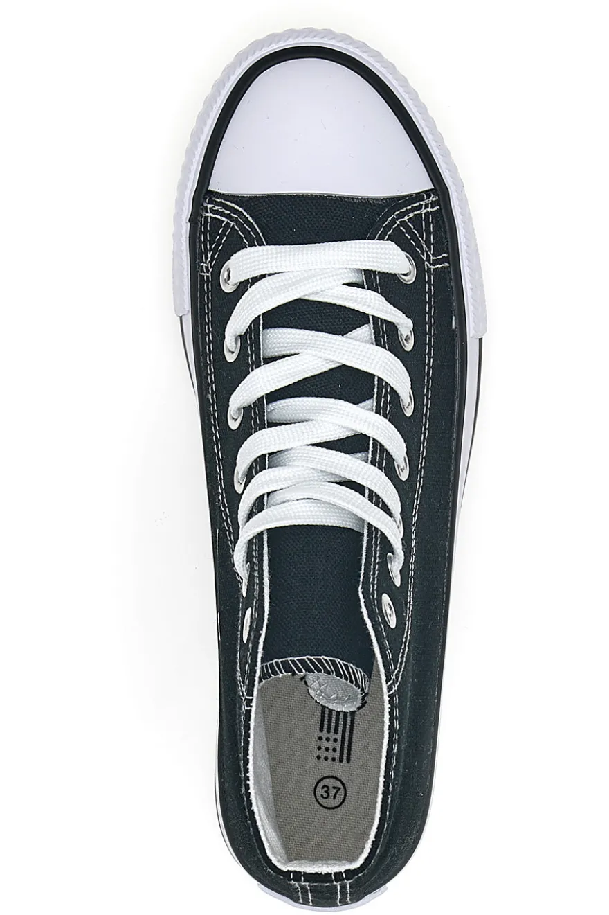 Sneakers alte nere in tela suola platform Original Marines 5014