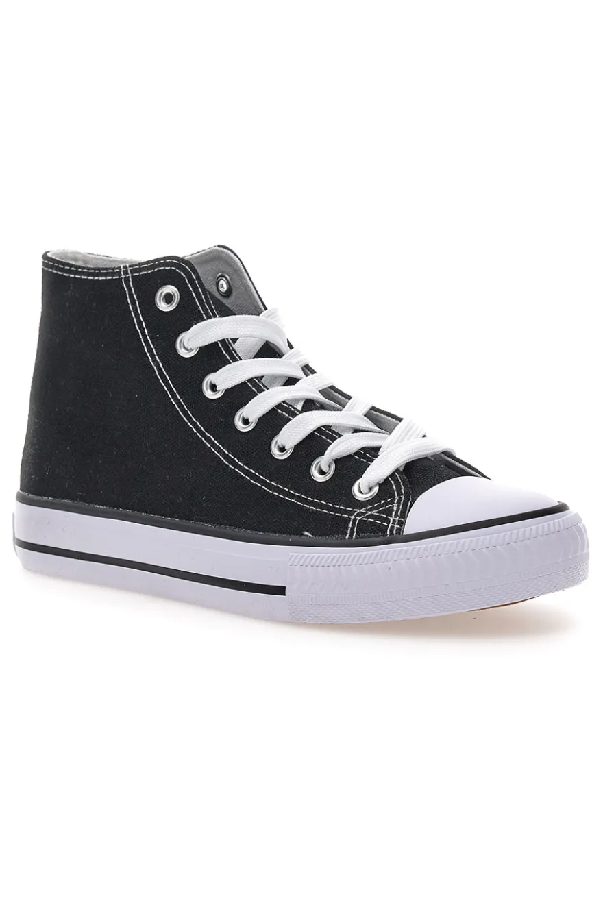 Sneakers alte nere in tela suola platform Original Marines 5014