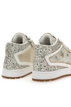 Sneakers alte oro con glitter e stelle Laura Biagiotti AG1751016519