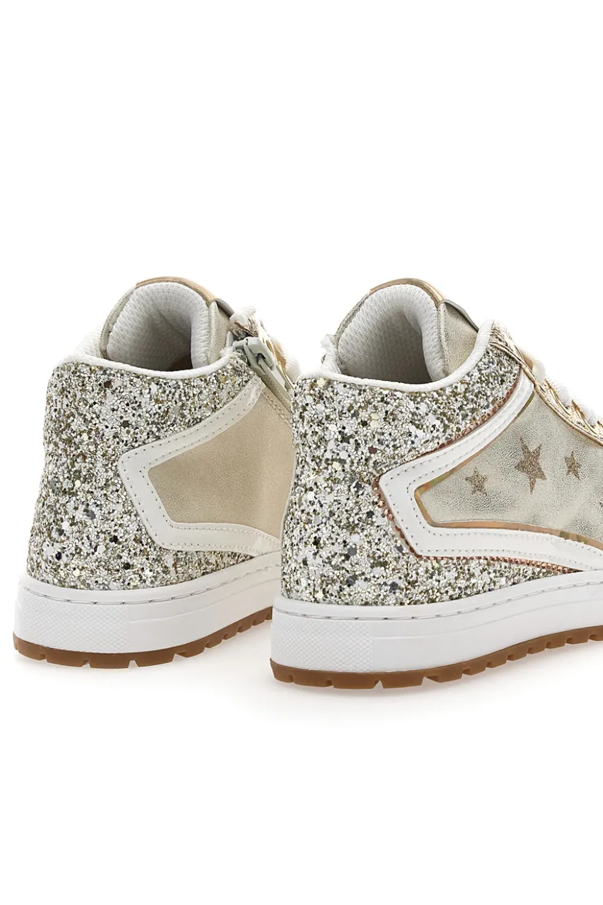 Sneakers alte oro con glitter e stelle Laura Biagiotti AG1751016519