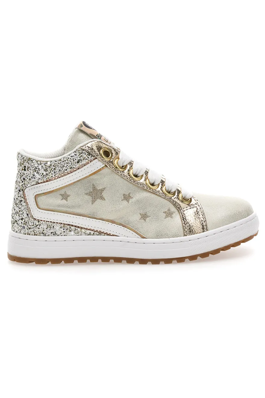 Sneakers alte oro con glitter e stelle Laura Biagiotti AG1751016519