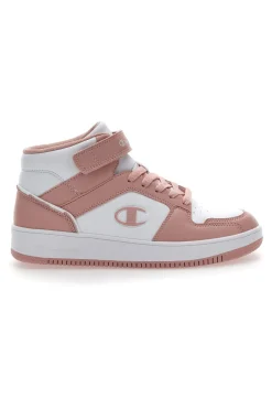 Sneakers Alte Rosa e Bianche Champion Rebound 2.0 Mid