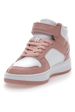 Sneakers Alte Rosa e Bianche Champion Rebound 2.0 Mid