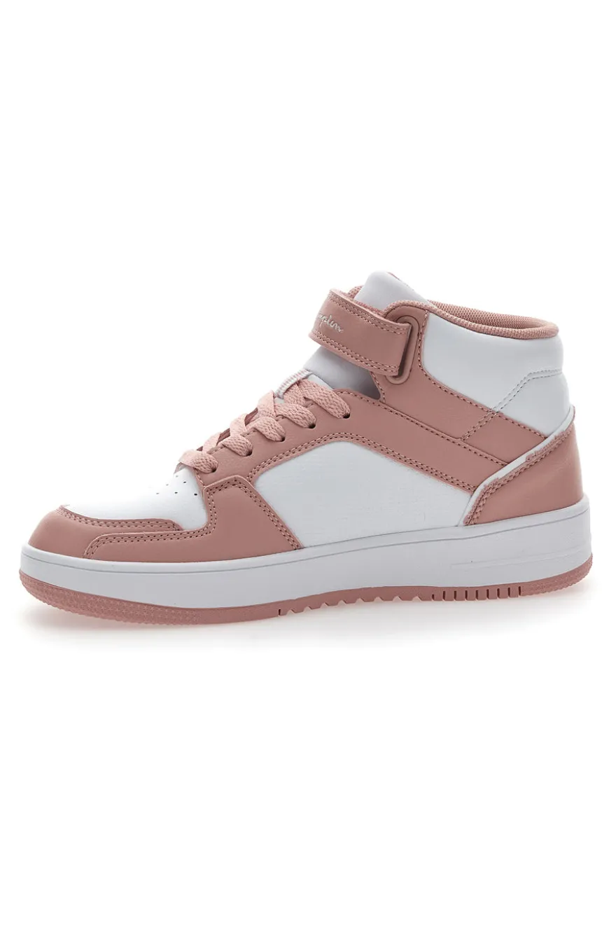 Sneakers Alte Rosa e Bianche Champion Rebound 2.0 Mid
