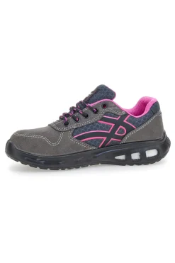 Sneakers antinfortunistiche grigie in pelle Black shoot YL-5068-B S1P