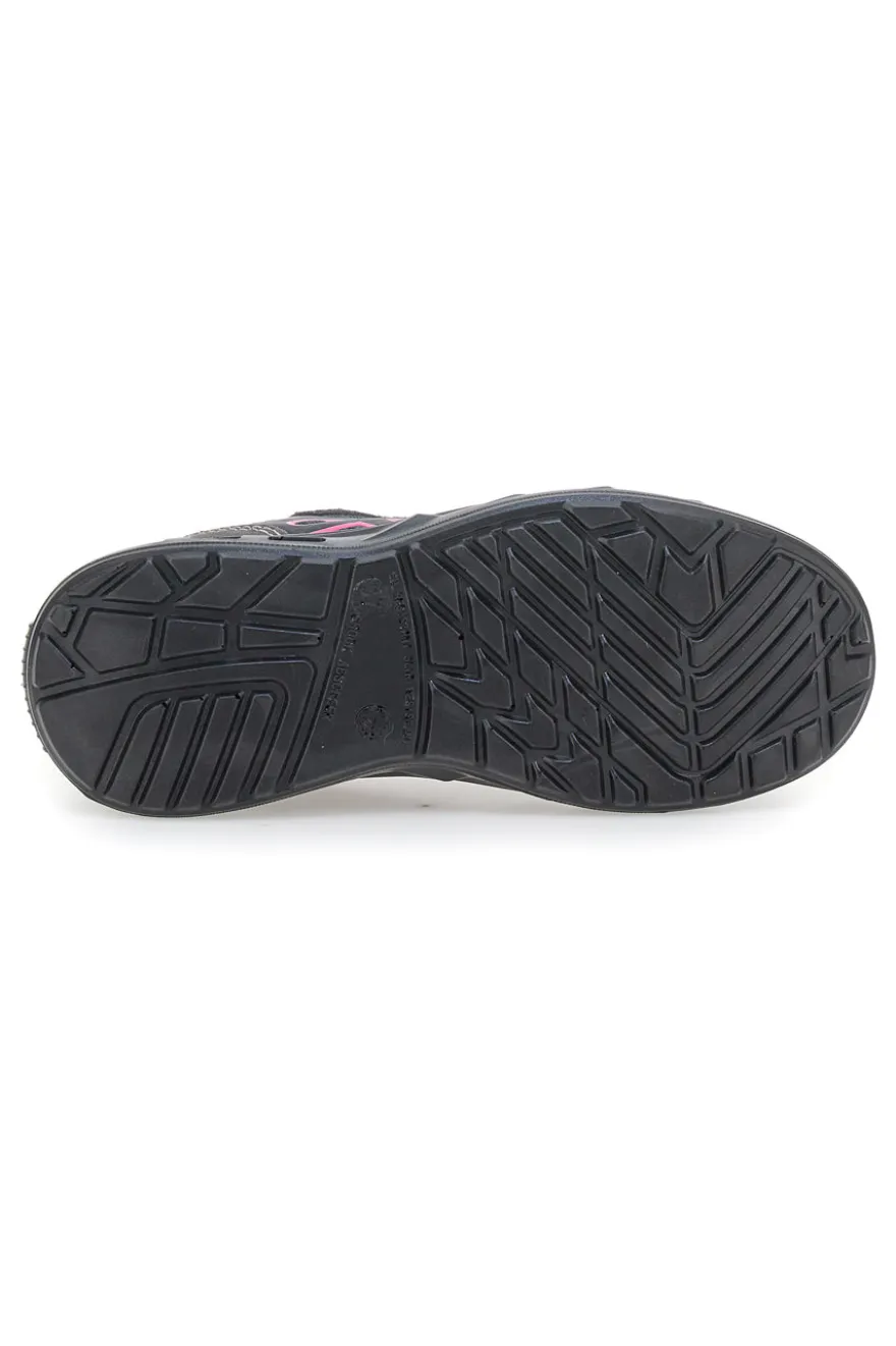 Sneakers antinfortunistiche grigie in pelle Black shoot YL-5068-B S1P